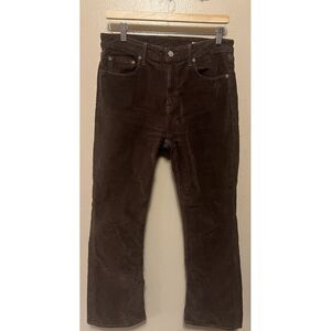 NOEND Denim Corduroy Brown Kick Flare Pants Western Cowgirl Made in US Womens 30